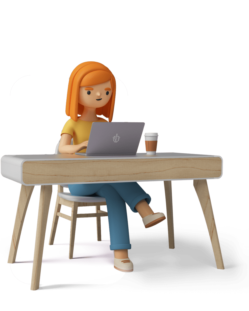 image of a girl with laptop